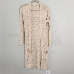 Kimchi Blue Beige Open-Front Cardigan